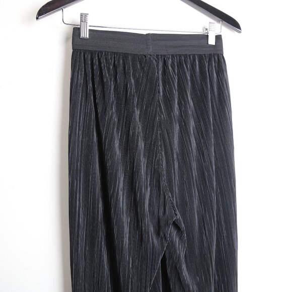 Dynamite Black High-Rise Pleated Flowy Relaxed Wide-Leg Pants Size Small - Picture 6 of 6